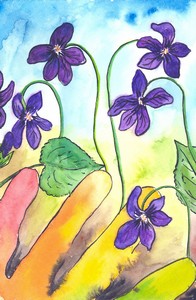 Hand_And_Purple_Violets_1